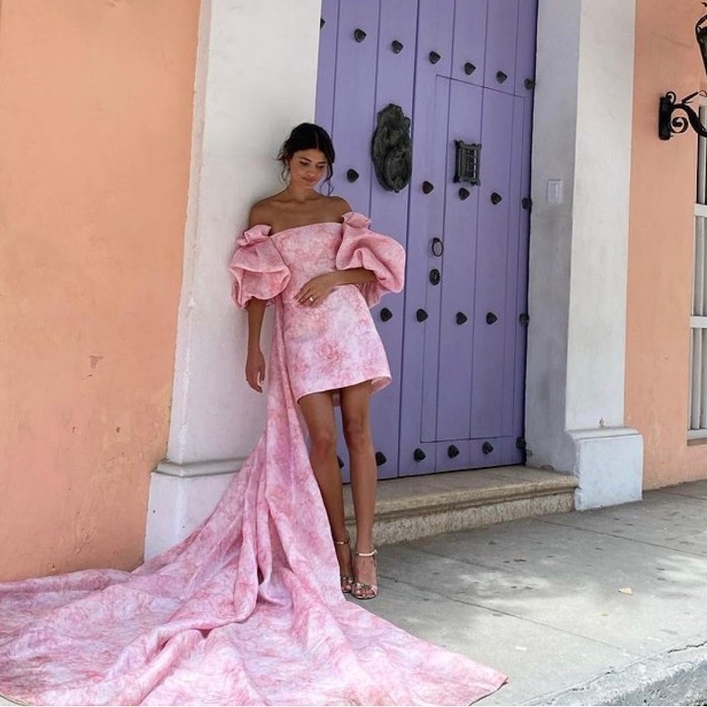 Monique Lhuillier Petal Dress- Wedding Dress- Rehearsal Dress